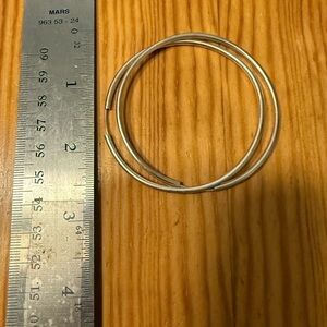 NWOT Sterling Silver 925 Stamped hoop earrings, 2.5 inches in diameter